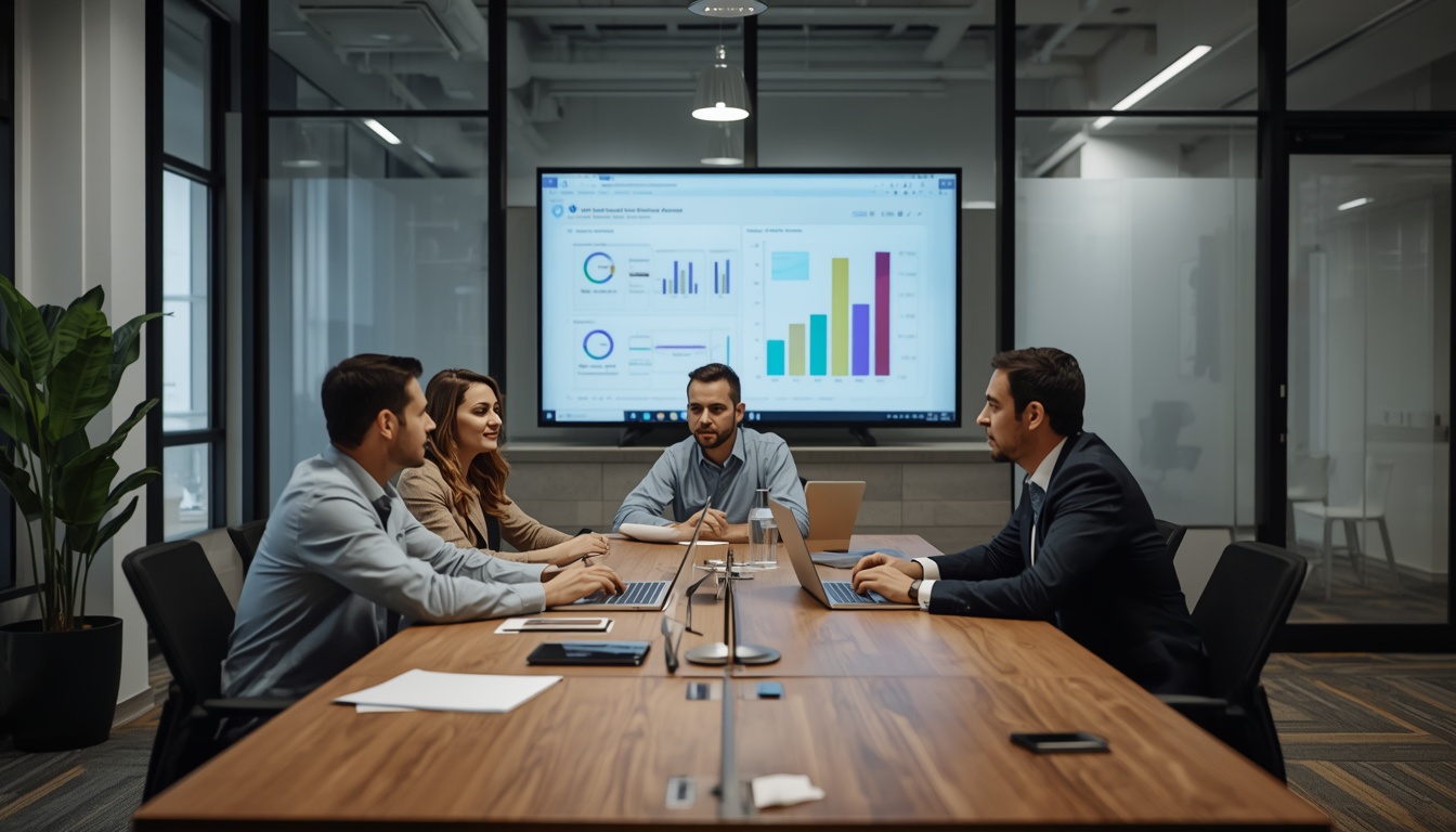 Consultants discussing workspace audit findings